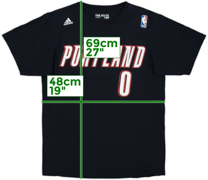 2012-14 Portland Trail Blazers Lillard #0 adidas Tee - 7/10 - (M)