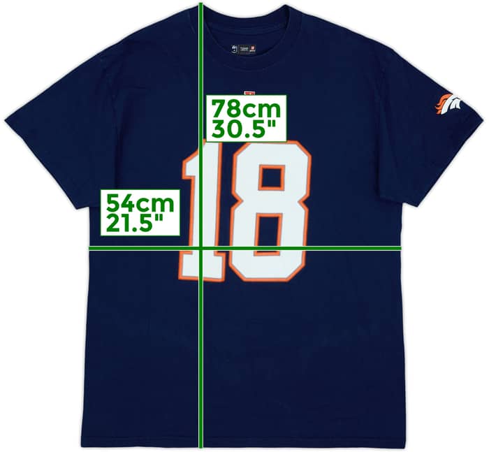 2012 Denver Broncos Manning #18 NFL Tee - 9/10 - (XL)