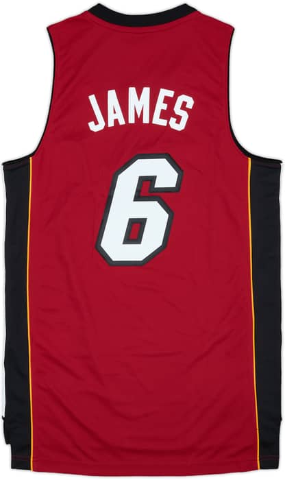 2010-14 Miami Heat James #6 adidas Swingman Alternate Jersey (S)