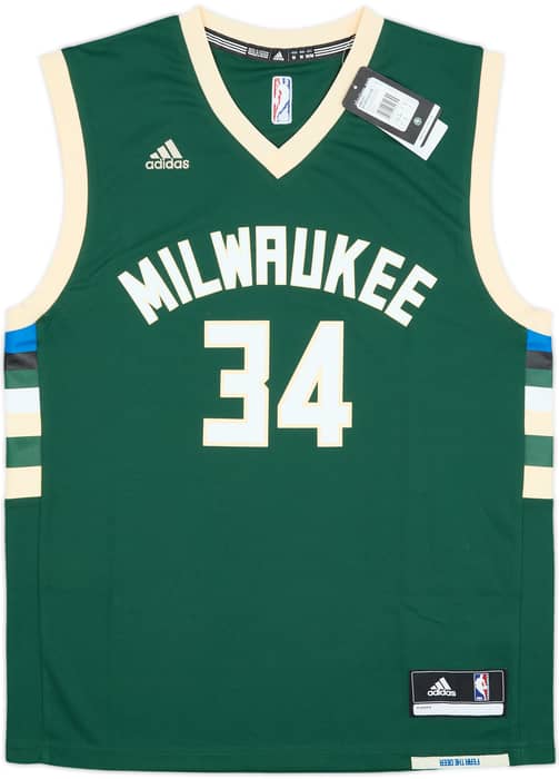 2015-17 Milwaukee Bucks Antetokounmpo #34 adidas Away Jersey (M)