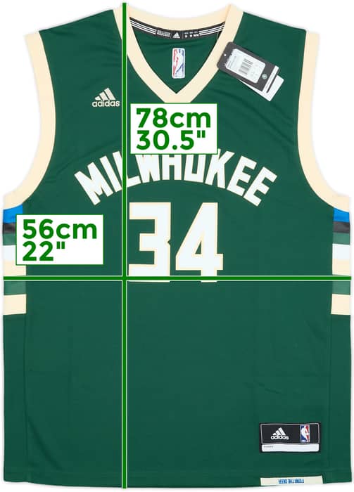 2015-17 Milwaukee Bucks Antetokounmpo #34 adidas Away Jersey (M)