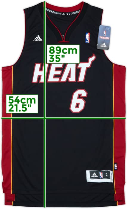2010-12 Miami Heat James #6 adidas Swingman Away Jersey (M)
