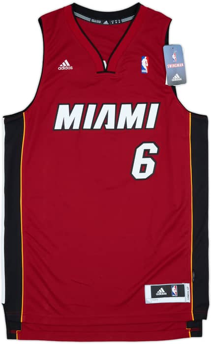 2010-14 Miami Heat James #6 adidas Swingman Alternate Jersey (M)