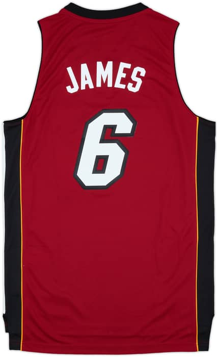 2010-14 Miami Heat James #6 adidas Swingman Alternate Jersey (M)