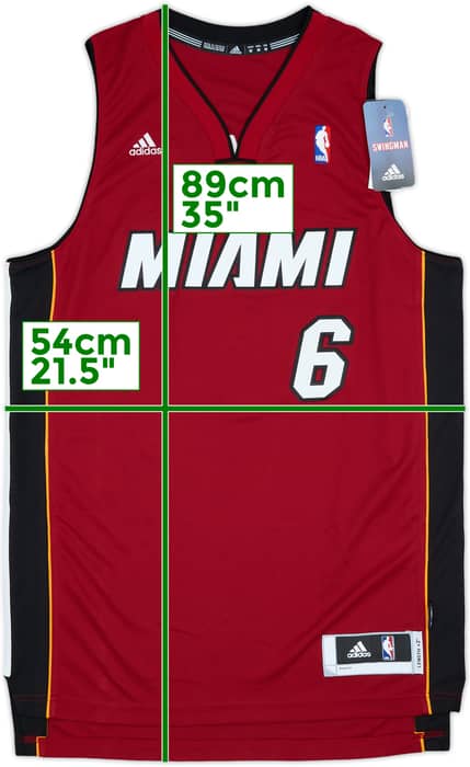 2010-14 Miami Heat James #6 adidas Swingman Alternate Jersey (M)