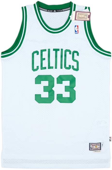 1985-86 Boston Celtics Bird #33 adidas Hardwood Classics Swingman Home Jersey (M)