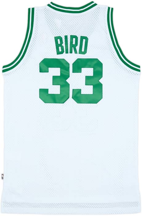 1985-86 Boston Celtics Bird #33 adidas Hardwood Classics Swingman Home Jersey (M)