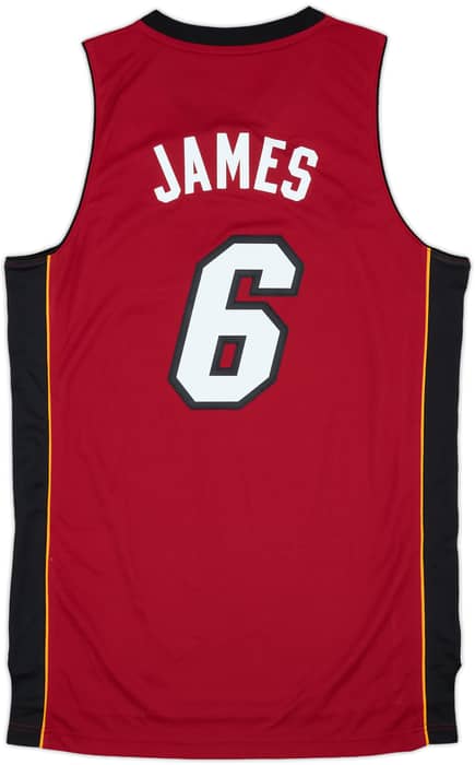 2010-14 Miami Heat James #6 adidas Swingman Alternate Jersey (M)