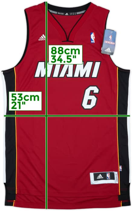 2010-14 Miami Heat James #6 adidas Swingman Alternate Jersey (M)