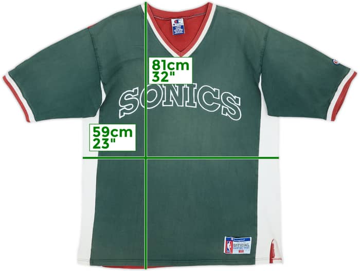 1995-99 Authentic Seattle SuperSonics Champion Shooting Shirt - 6/10 - (L)