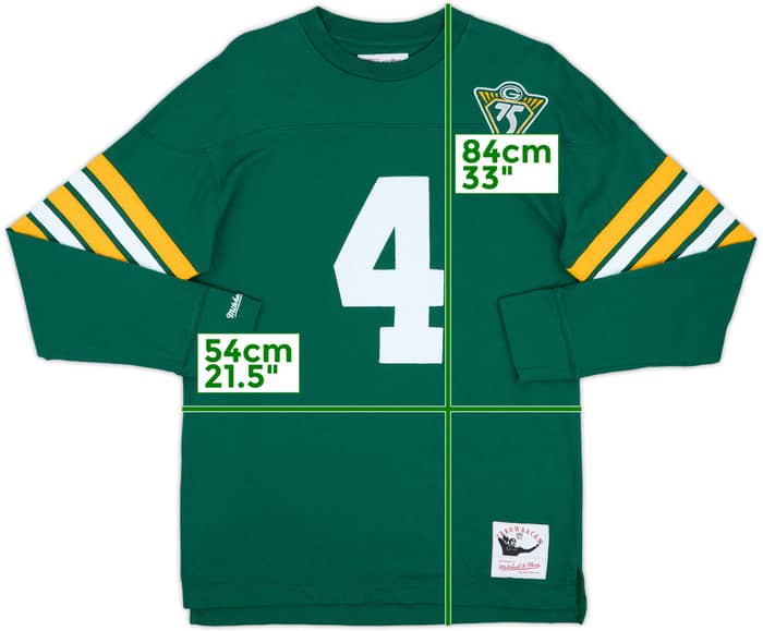 2018 Green Bay Packers Favre #4 Mitchell & Ness L/S Tee - 9/10 - (L)