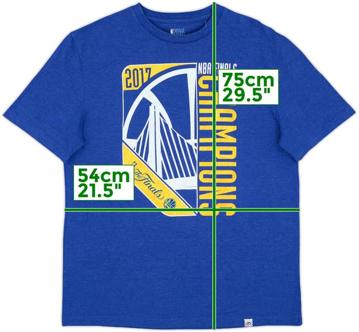 2017 Golden State Warriors NBA Finals Champions Majestic Graphic Tee - 7/10 - (L)