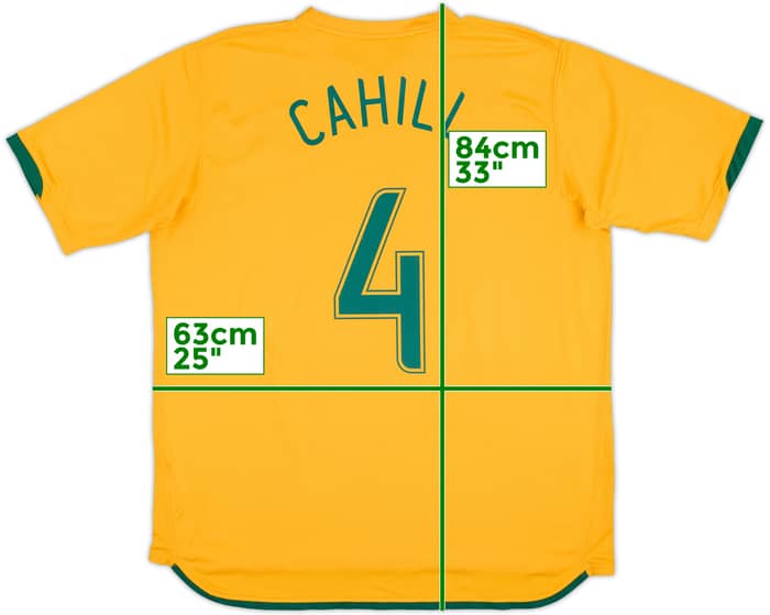 2006-08 Australia Home Shirt Cahill #4 - 7/10 - (XL)