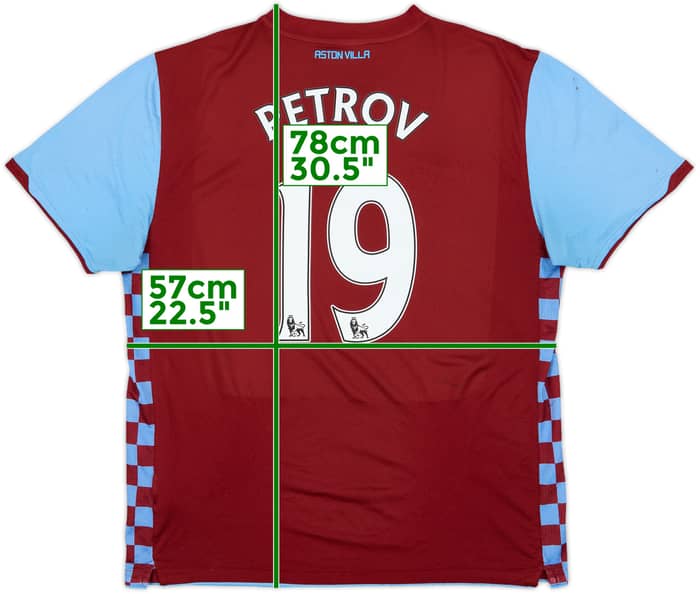 2010-11 Aston Villa Home Shirt Petrov #19 - 4/10 - (XL)