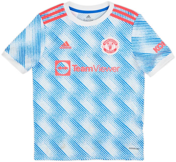 2021-22 Manchester United Away Shirt B.Fernandes #18 - 7/10 - (M.Boys)