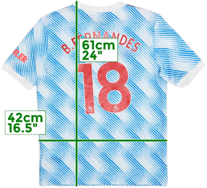 2021-22 Manchester United Away Shirt B.Fernandes #18 - 7/10 - (M.Boys)