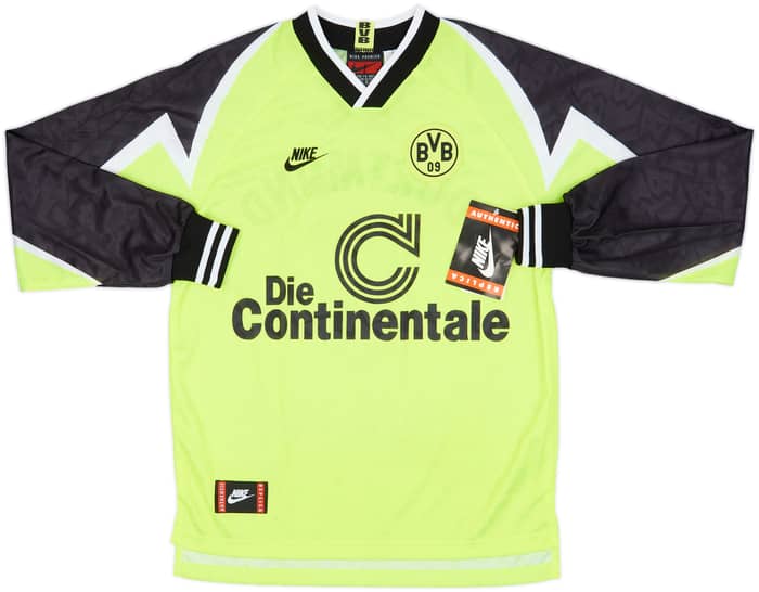 1995-96 Borussia Dortmund Home L/S Shirt Sammer #6 (M)