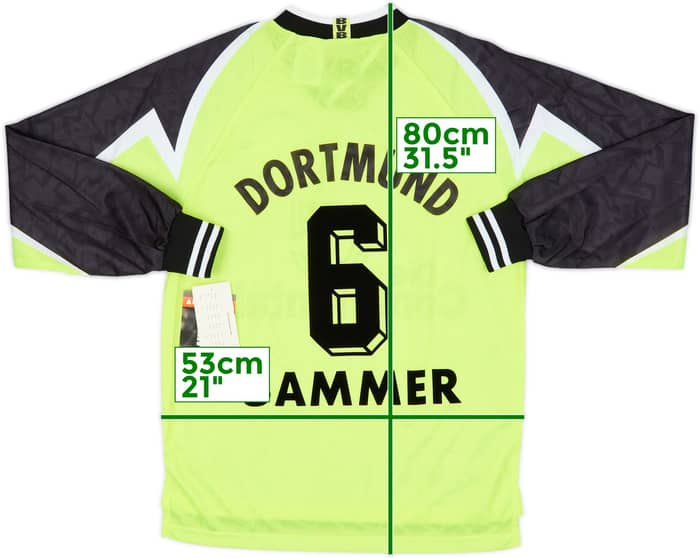 1995-96 Borussia Dortmund Home L/S Shirt Sammer #6 (M)