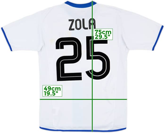 2003-05 Chelsea Away Shirt Zola #25 - 6/10 - (S)