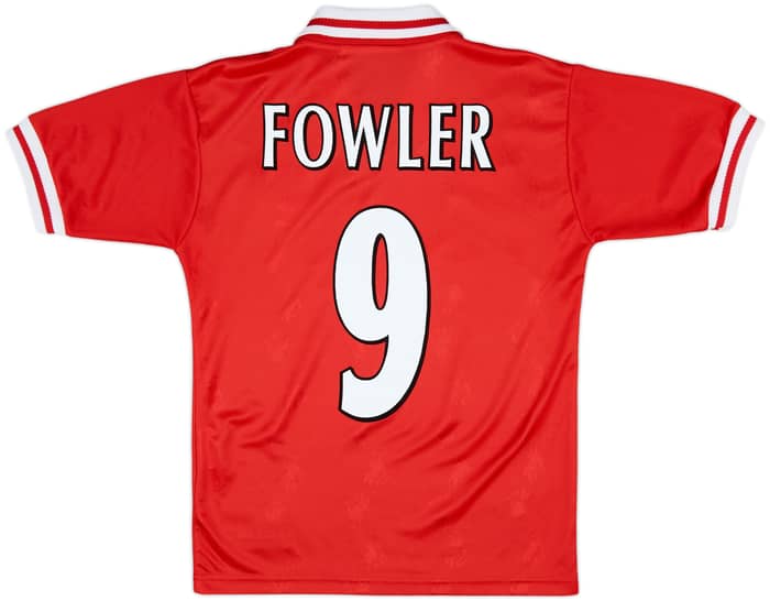 1996-98 Liverpool Home Shirt Fowler #9 - 9/10 - (Y)