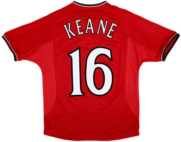 2000-02 Manchester United Home Shirt Keane #16 - 8/10 - (Y)