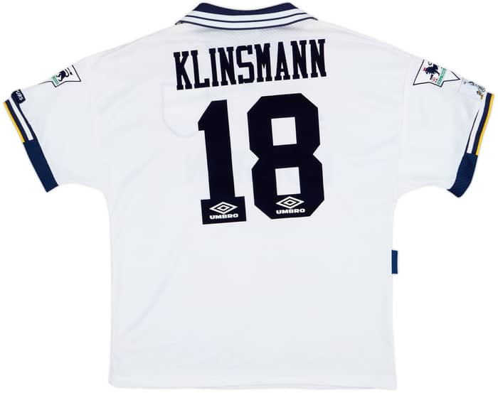1993-95 Tottenham Home Shirt Klinsmann #18 - 8/10 - (L)