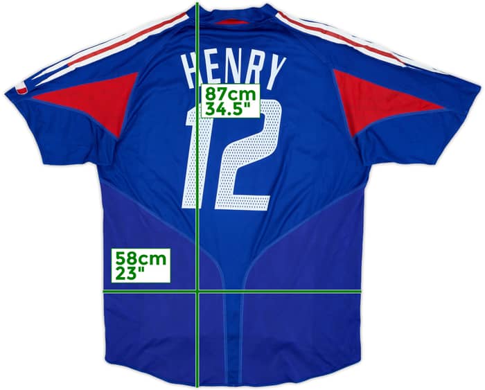 2002-04 France Home Shirt Henry #12 - 7/10 - (XL)