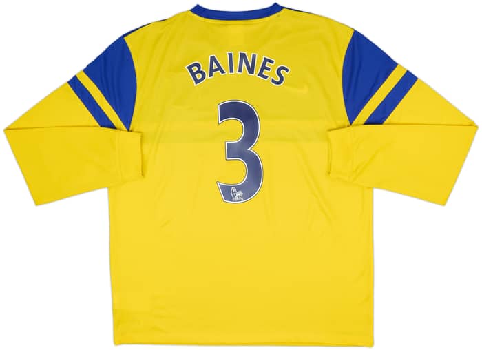 2013-14 Everton Away L/S Shirt Baines #3 - 8/10 - (XL)