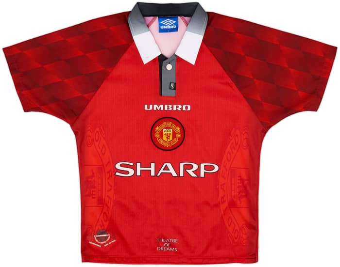 1996-98 Manchester United Home Shirt Keane #16 - 8/10 - (Y)