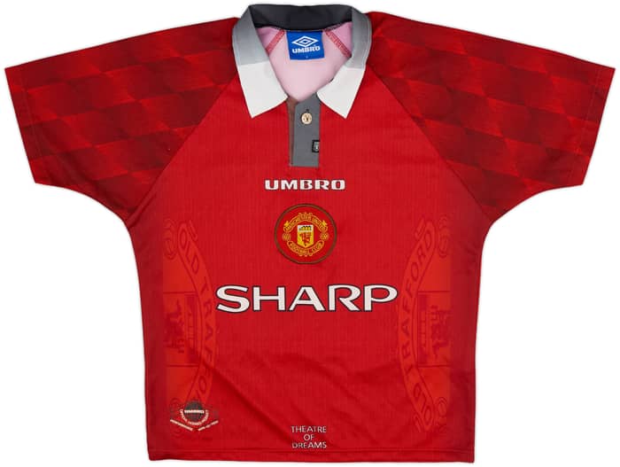 1996-98 Manchester United Home Shirt Beckham #10 - 9/10 - (Y)