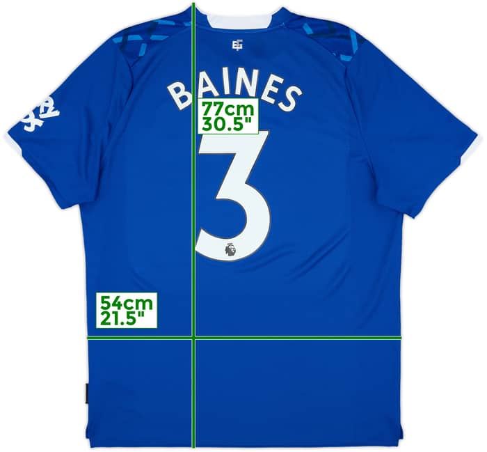 2019-20 Everton Home Shirt Baines #3 - 8/10 - (XL)