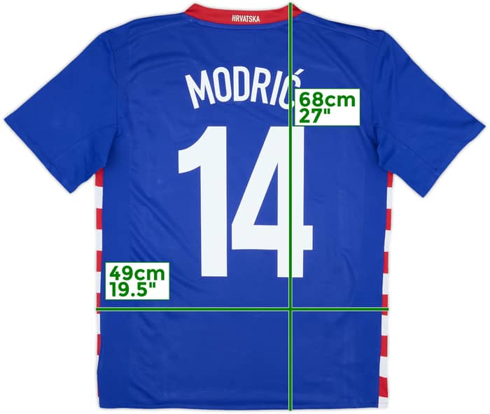 2007-09 Croatia Away Shirt Modric #14 - 8/10 - (S)