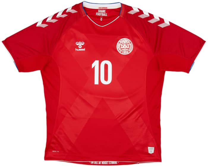 2018-19 Denmark Home Shirt Eriksen #10 - 7/10 - (XL)