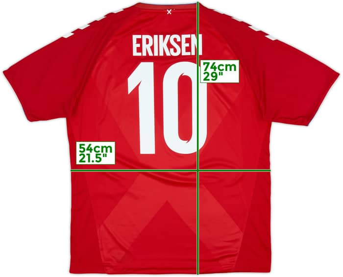 2018-19 Denmark Home Shirt Eriksen #10 - 7/10 - (XL)