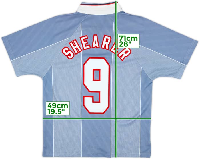 1996-97 England Away Shirt Shearer #9 - 6/10 - (M)