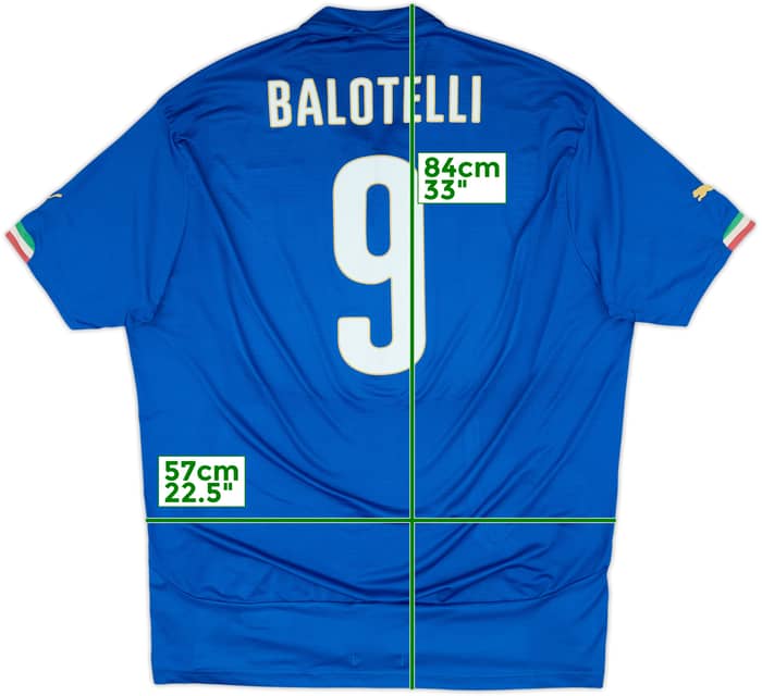 2014-15 Italy Home Shirt Balotelli #9 - 5/10 - (XXL)