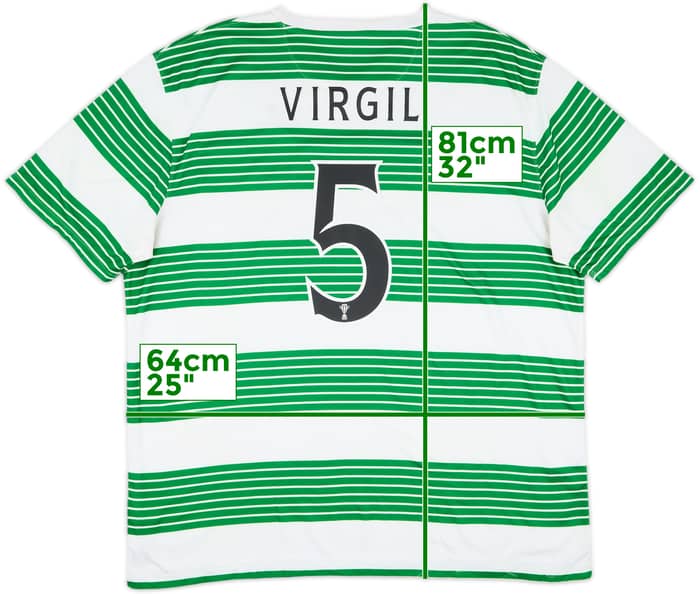 2013-15 Celtic Home Shirt Virgil #5 - 6/10 - (XXL)