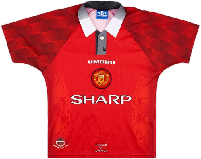 1996-98 Manchester United Home Shirt Cantona #7 - 8/10 - (Y)