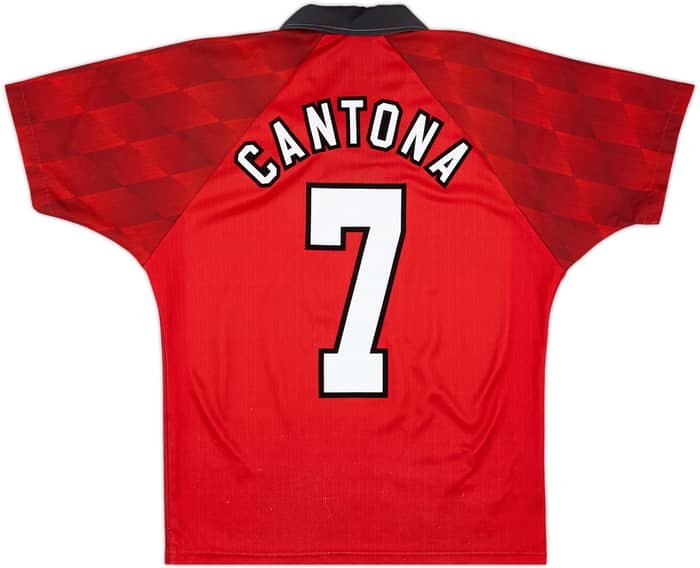 1996-98 Manchester United Home Shirt Cantona #7 - 9/10 - (Y)