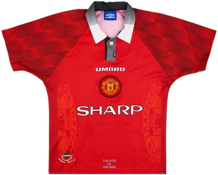1996-98 Manchester United Home Shirt Cantona #7 - 9/10 - (Y)