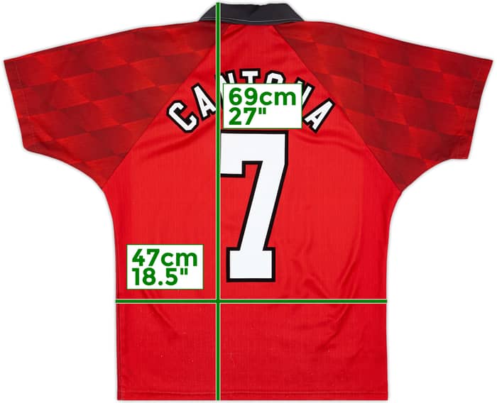 1996-98 Manchester United Home Shirt Cantona #7 - 9/10 - (Y)