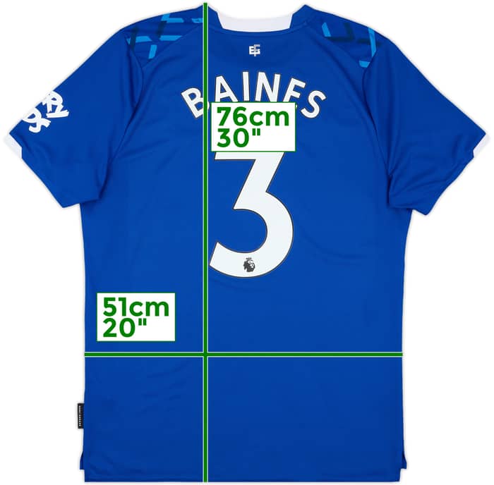 2019-20 Everton Home Shirt Baines #3 - 10/10 - (L)