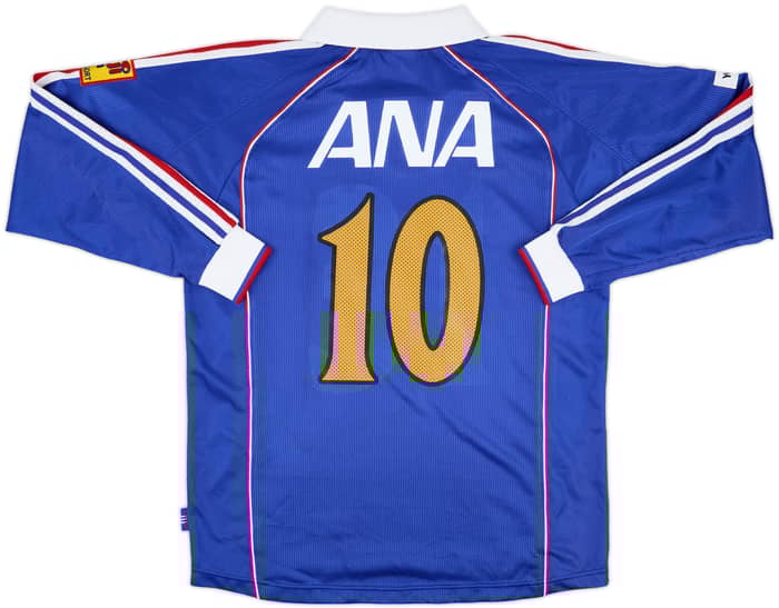 2000 Yokohama Marinos Home L/S Shirt #10 (Nakamura) - 6/10 - (L)