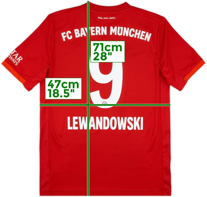 2019-20 Bayern Munich Home Shirt Lewandowski #9 - 7/10 - (XL.Boys)