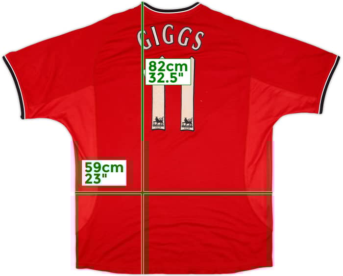 2000-02 Manchester United Home Shirt Giggs #11 - 6/10 - (XL)