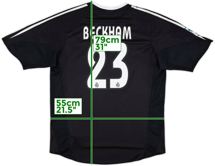 2004-05 Real Madrid Away Shirt Beckham #23 - 5/10 - (L)