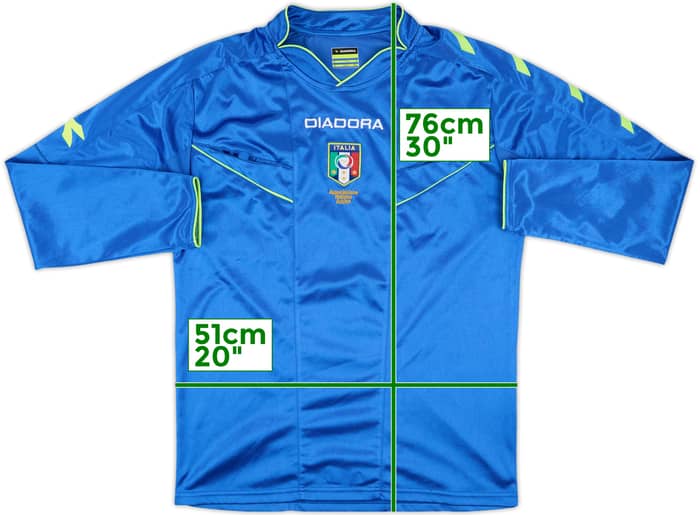 2013-14 Italy Referee Diadora L/S Shirt - 7/10 - (M)