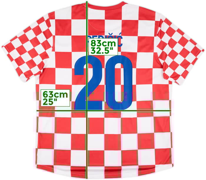 2012-14 Croatia Home Shirt Perisic #20 - 7/10 - (3XL)