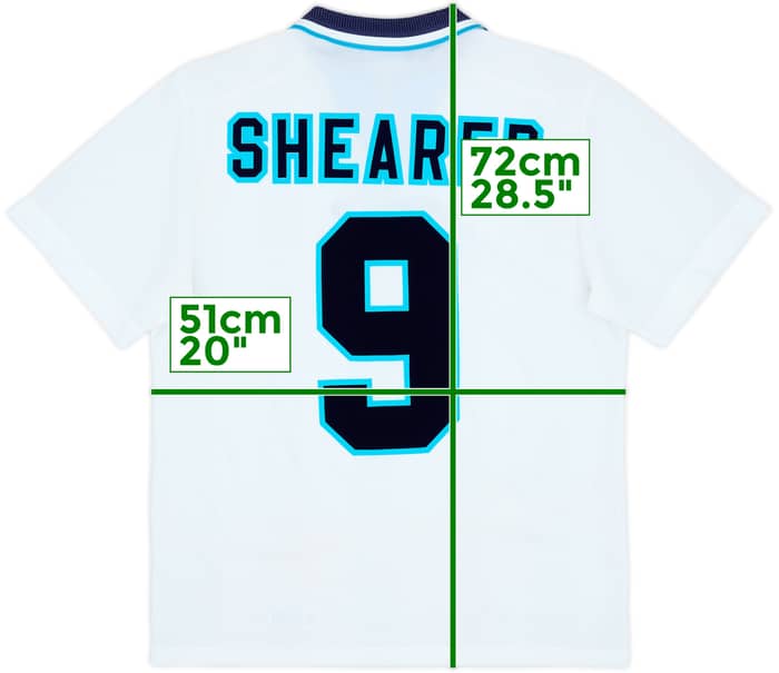 1995-97 England Home Shirt Shearer #9 - 7/10 - (M)