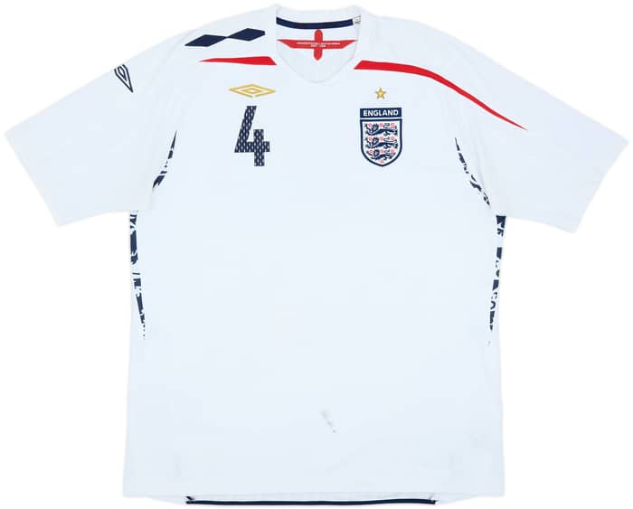 2005-07 England Home Shirt Gerrard #4 - 5/10 - (XXL)